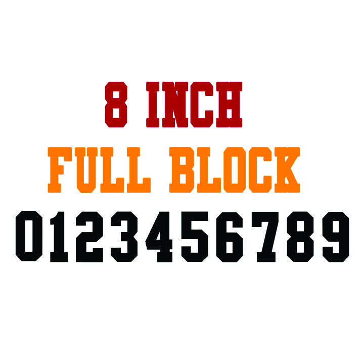 8" Standard Block Number Stencil 100 Pack (Spacers)